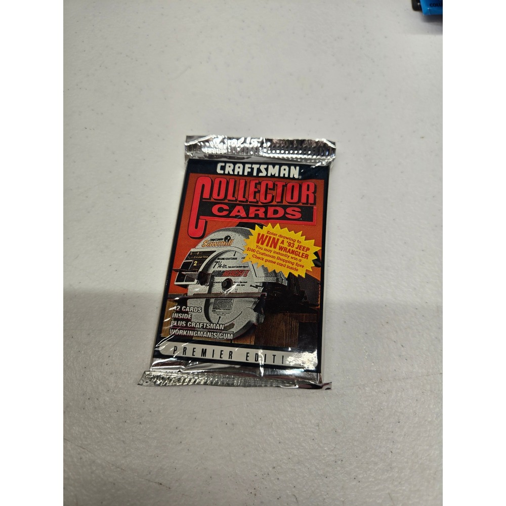 Vintage 1993 Craftsman Collector Cards Premier Edition Sealed Pack 12 Cards Gum